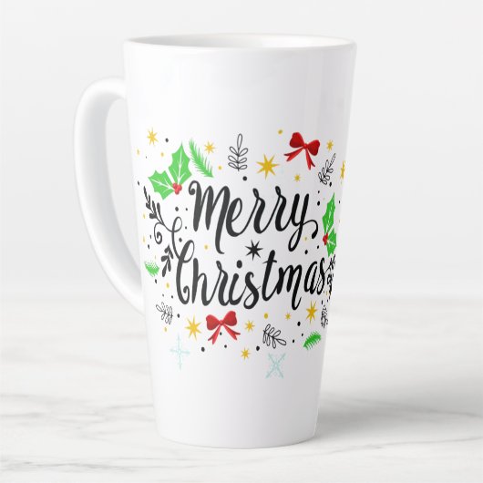 Feierliche Frohe Weihnachten Milchtasse (Linke Ecke)