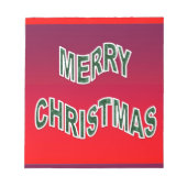 Feierliche Frohe Weihnachten Notizblock (Vorderseite)
