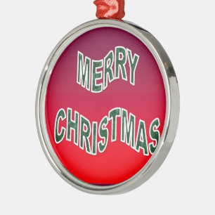 Feierliche Frohe Weihnachten Ornament Aus Metall