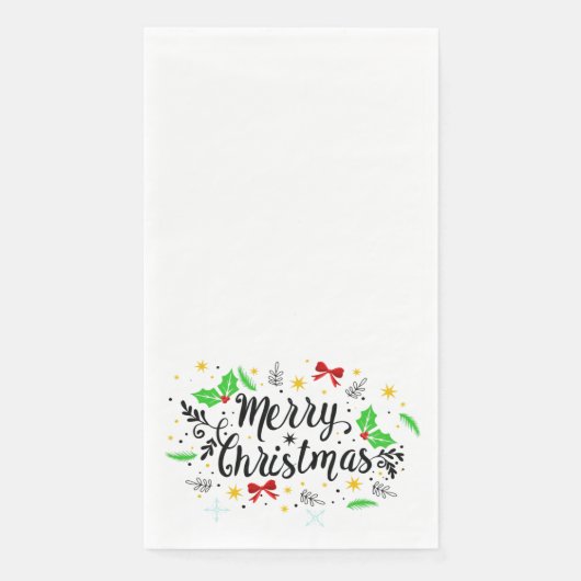 Feierliche Frohe Weihnachten Serviette (Vorderseite)