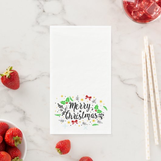 Feierliche Frohe Weihnachten Serviette (Beispiel)