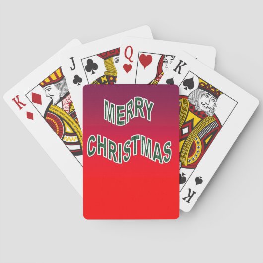 Feierliche Frohe Weihnachten Spielkarten (Rückseite)