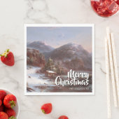 Feierliche Frohe Weihnachten Winter Gignoux Serviette (Beispiel)