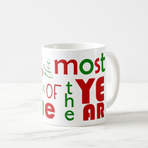 Feierliche, fröhliche grüne Weihnachten Kaffeetasse