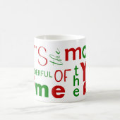 Feierliche, fröhliche grüne Weihnachten Kaffeetasse (Mittel)