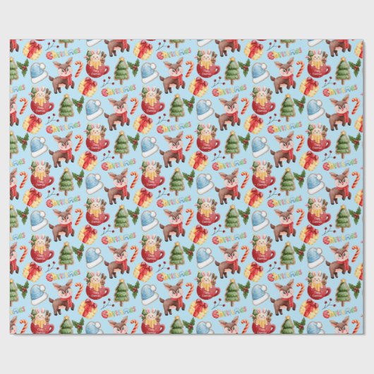 Feierliche Frolien: Extravaganza Geschenkpapier (Flach)