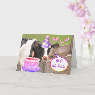 Feierliche Funny Cow Geburtstag Karte