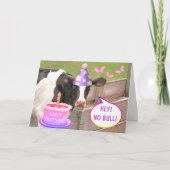 Feierliche Funny Cow Geburtstag Karte (Vorderseite)