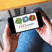Feierliche Funny Ugly Sweater Weihnachten Einladung