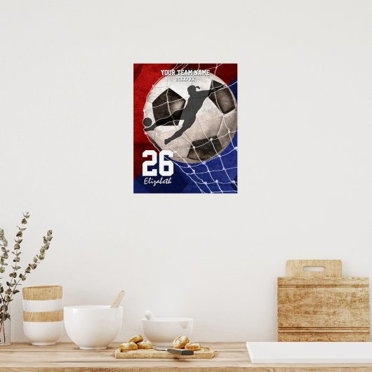 Feierliche Fußball-Mannschaft der Mädchen Ende der Poster (Küche)