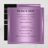 Feierliche Geburtstagsfeier der Black Krawatte Einladung (Vorne/Hinten)