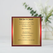 Feierliche Geburtstagsfeier der Black Krawatte Einladung (Stehend Vorderseite)