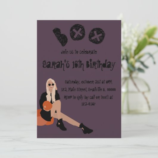 Feierliche Geburtstagsfeier Einladung (Stehend Vorderseite)