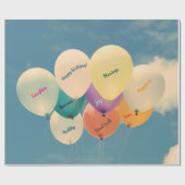 Feierliche Geburtstagsfeier Geschenkpapier (Flach)