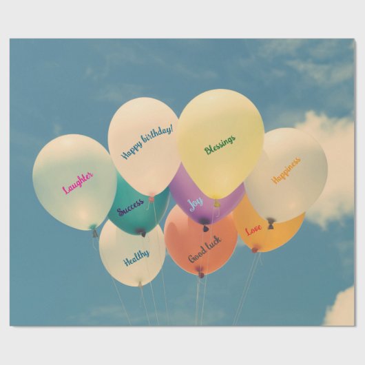 Feierliche Geburtstagsfeier Geschenkpapier (Flach)