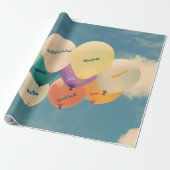 Feierliche Geburtstagsfeier Geschenkpapier (Ungerollt)