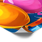 Feierliche Geburtstagsfeier mit Ballons Poster (Ecke)