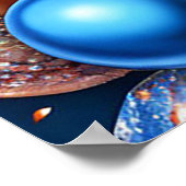 Feierliche Geburtstagsfeier mit Ballons Poster (Ecke)