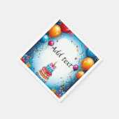 Feierliche Geburtstagsfeier mit Ballons Serviette (Ecke)