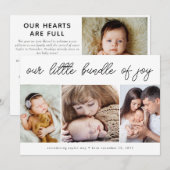 Feierliche Geburtstagskündigung von Joy Fotos Feiertagskarte (Vorne/Hinten)