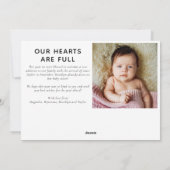 Feierliche Geburtstagskündigung von Joy Fotos Feiertagskarte (Rückseite)