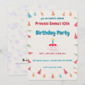 Feierliche Geburtstagsparty Einladung (Vorne/Hinten)