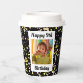 Feierliche Geburtstagsparty in Schwarz - individua Pappbecher (Rückseite)