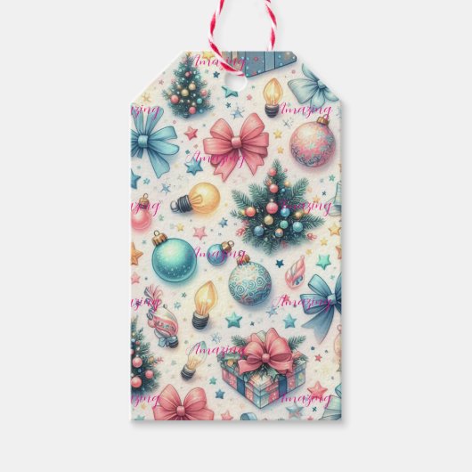 Feierliche Geschenketiketten Geschenkanhänger (Vorderseite)