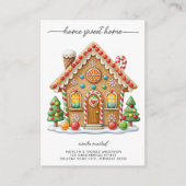 Feierliche Gingerbret Urlaub Neue Adresse Begleitkarte (Vorderseite)