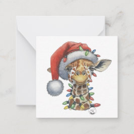 Feierliche Giraffe Flat Mitteilungskarte