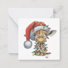 Feierliche Giraffe Flat Mitteilungskarte