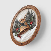 Feierliche Glocke für den saisonalen Beifall! Runde Wanduhr (Winkel)