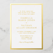 Feierliche Goldhochzeit Folieneinladung (Vorderseite)