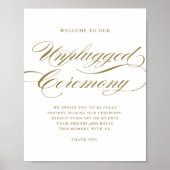 Feierliche Goldkalligraphie ohne Stecker Poster (Vorne)