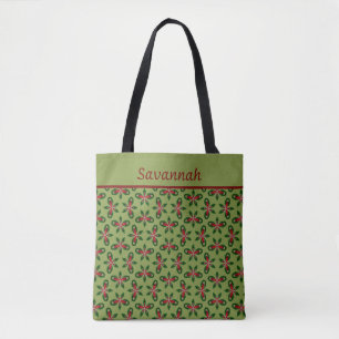 Feierliche Grün- und Rothalbtasche Tasche