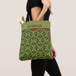 Feierliche Grün- und Rothalbtasche Tasche