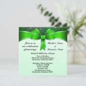 Feierliche Grüne Hochzeit 5,25" x 5,25" Einladung (Stehend Vorderseite)