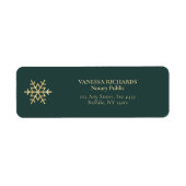 Feierliche grüne Schneeflocke Notare öffentliche R (Vorne)