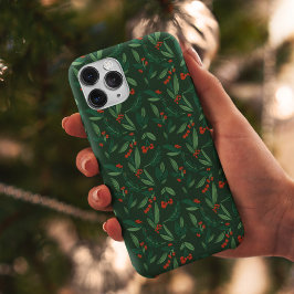 Feierliche Grüne Weihnachten Holly Berry Holiday iPhone 14 Hülle