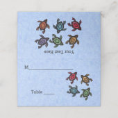 Feierliche Gruppe der Schildkröten Muscheln Platzkarte (Außenseite Aufgefaltet)