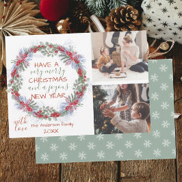 Feierliche Grüße Frohe Weihnachtsfeier 2 Foto Feiertagskarte