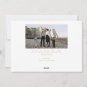 Feierliche Grüße | Gold White 3 Foto Weihnachten (Rückseite)