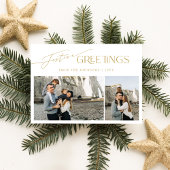 Feierliche Grüße | Gold White 3 Foto Weihnachten