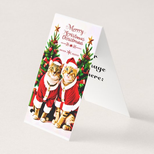 Feierliche Grüße Nachrichten für Katzen Liebhaber (Vorderseite)