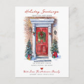 Feierliche Grüße Neue Zuhause Door Moving Ankündig Ankündigungspostkarte (Vorderseite)