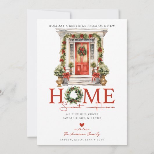 Feierliche Grüße Neue Zuhause Moving Ankündigung (Vorderseite)