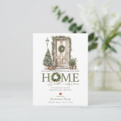 Feierliche Grüße Neue Zuhause Moving Ankündigungspostkarte (Stehend Vorderseite)