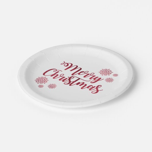 Feierliche Grüße Pappteller (Schrägansicht)