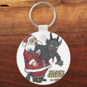 Feierliche Grüße von Krampus (und Santa) Schlüsselanhänger (Vorderseite)
