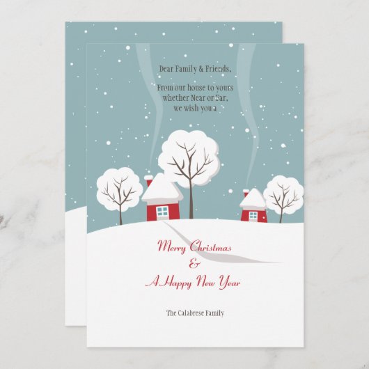 Feierliche Grüße von unserem Haus zu Ihrer Karte (Vorne/Hinten)